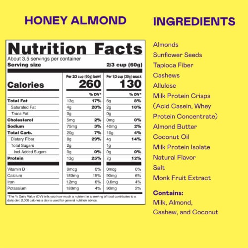 Magic Spoon® Grain-Free Honey Almond Protein Granola Perspective: bottom
