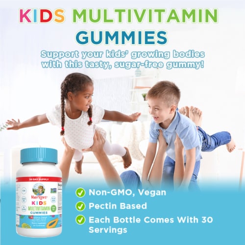 MaryRuth's® Strawberry Papaya and Super Punch Kids Multivitamin Gummies Perspective: bottom