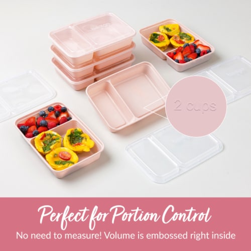 Bentgo® Prep 1-Compartment Food Storage Containers - Pink Perspective: bottom