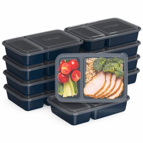 Bentgo® Prep 2-Compartment Containers - Navy Perspective: bottom