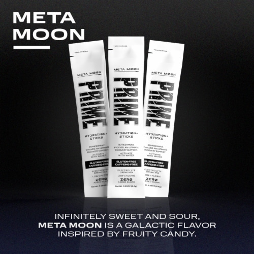 Prime Zero Added Sugar Meta Moon Drink Mix Packets Perspective: bottom
