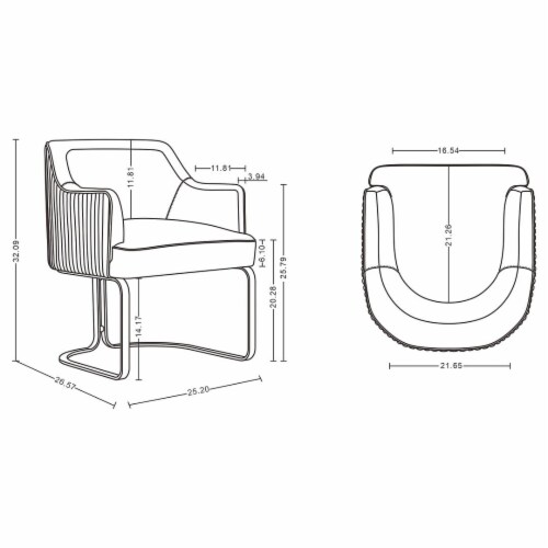 Manhattan Comfort Modern Edra Leatherette Dining Armchair in Black - Set of 2 Manhattan Comfort Modern Edra Leatherette Dining Armchair in Black - Set of 2