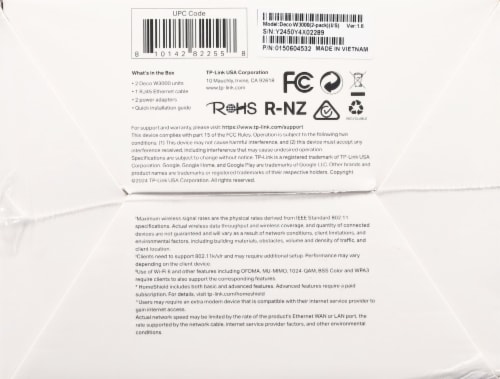 TP Link Deco™ AX1500 Whole Home Mesh Wi-Fi 6 System Perspective: bottom