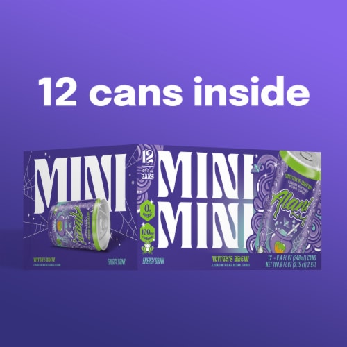 Alani Nu Minis Witch's Brew Energy Drink Cans Perspective: bottom
