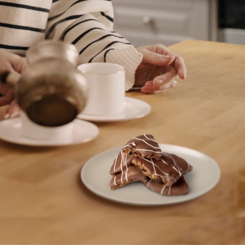 Tate's Bake Shop Cookie Bark Chocolate Chip Cookies With Milk Chocolate & White Chocolate Perspective: bottom