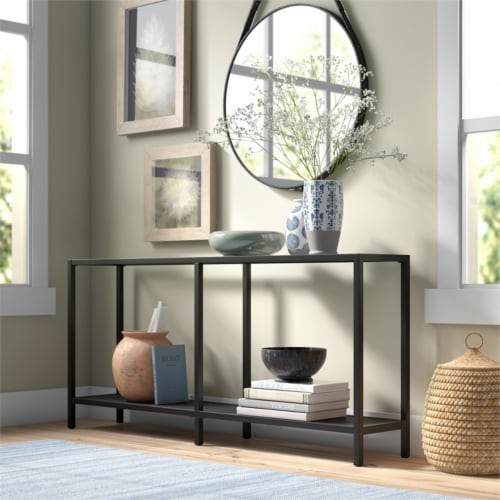 Bronze and glass shop console table