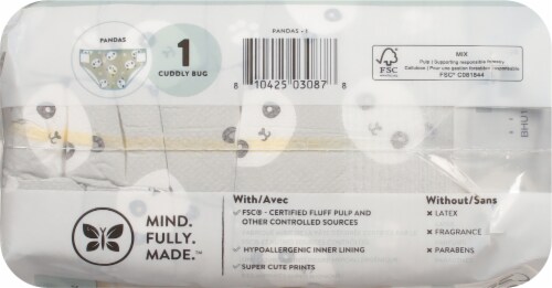 The Honest® Company Clean Conscious Diapers™ Pandas Diapers Size 1 (8-14 lbs) Perspective: bottom