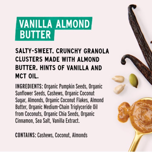 Purely Elizabeth Vanilla Almond Butter Grain Free Keto Granola Perspective: bottom
