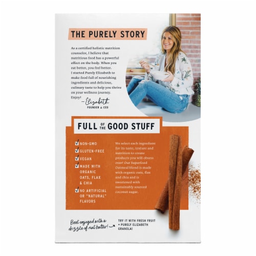 Purely Elizabeth with Prebiotic Fiber Classic Cinnamon Superfood Oatmeal Multipack Perspective: bottom