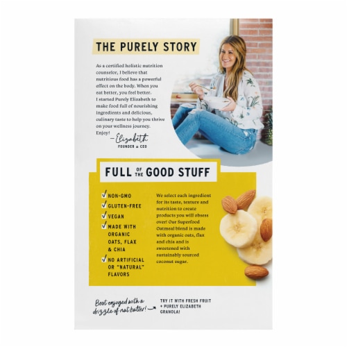 Purely Elizabeth Banana Nut Superfood Oatmeal with Prebiotic Fiber Multipack Perspective: bottom