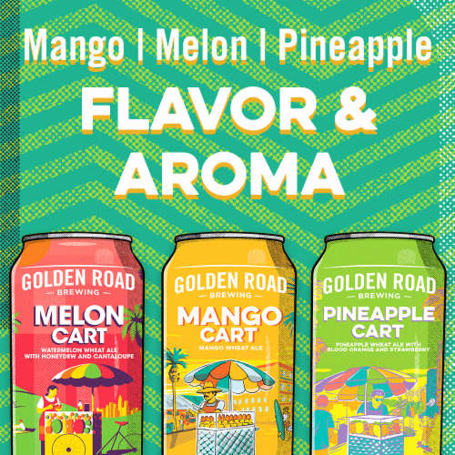 Golden Road Fruit Cart Mixer Beer Perspective: bottom