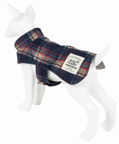 Touchdog 2-In-1 Tartan Plaided Dog Jacket With Matching Reversible Dog Mat Perspective: bottom