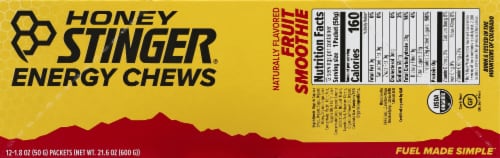 Honey Stinger Organic® Fruit Smoothie Energy Chews Perspective: bottom
