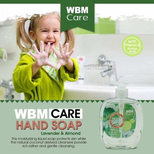 WBM Care Hand Soap, Natural & Moisturizing Hand Soaps - Pack of 4/16.9 Oz Each Perspective: bottom