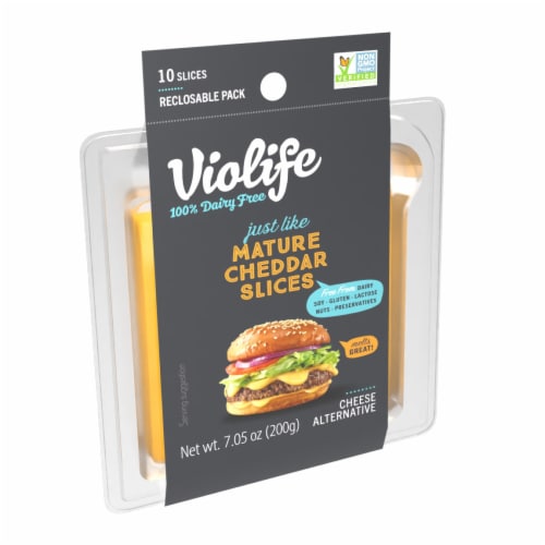 Violife Just like Mature Cheddar Slices, Dairy-Free Vegan Perspective: bottom