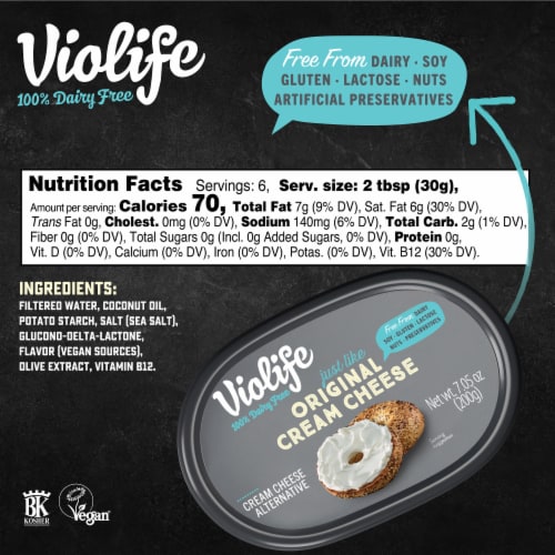Violife 100% Vegan Cream Cheese Alternative Perspective: bottom