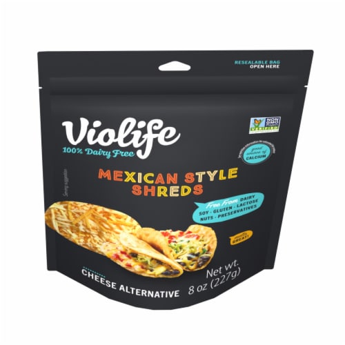 Violife Just like Mexican Style Shreds Shredded Cheese, Dairy-Free Vegan Perspective: bottom