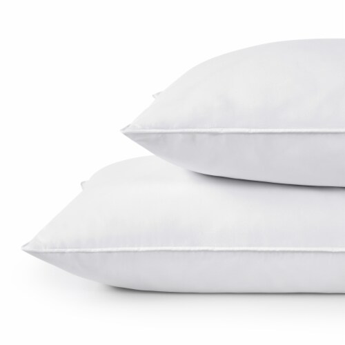 2 Pack Goose Feather Pillow Queen Perspective: bottom