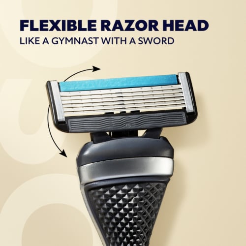 Dollar Shave Club Men's Razor Six-Blade Razor Refills Perspective: bottom