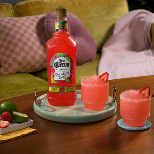 Jose Cuervo® Authentic Margarita Strawberry Lime Prepared Cocktails Ready To Serve Perspective: bottom