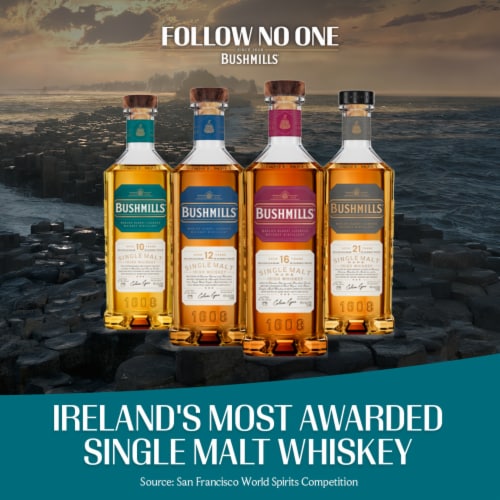 Bushmills 10 Year Irish Whiskey Perspective: bottom