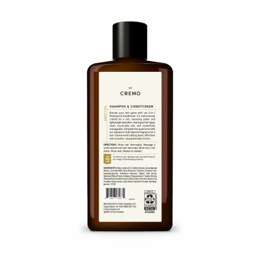 Cremo Bourbon Oak 2 In 1 Shampoo & Conditioner Perspective: bottom
