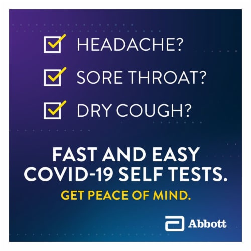 Abbott BinaxNOW COVID-19 Antigen Self Test Kit (Limit 1 Per Order) Perspective: bottom