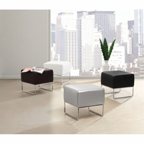 Plush leather deals ottoman