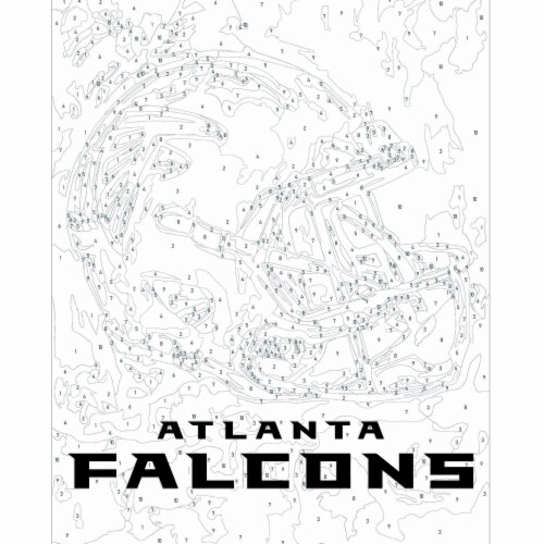 Sporticulture™ NFL Atlanta Falcons Team Pride Paint by Number Craft Kit Perspective: bottom
