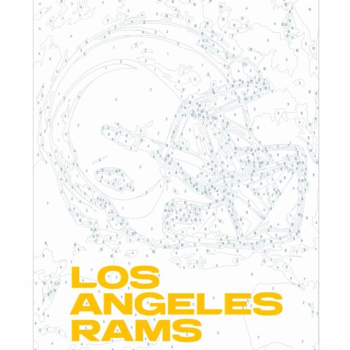 Sporticulture™ NFL Los Angeles Rams Team Pride Paint by Number Craft Kit Perspective: bottom