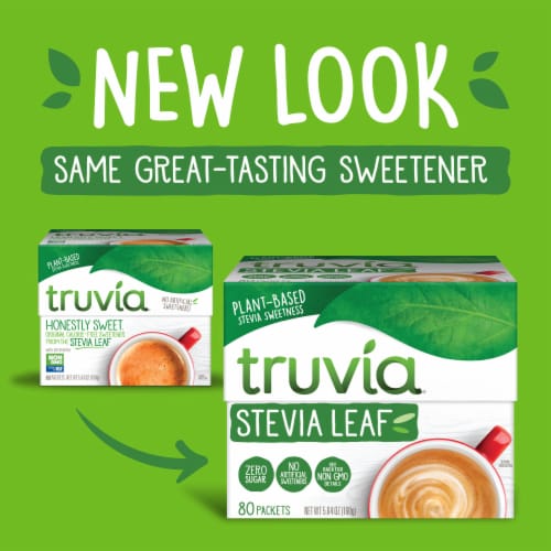 Truvia Original Calorie-Free Sweetener from the Stevia Leaf, 80 Packets, 5.64 oz Carton Perspective: bottom
