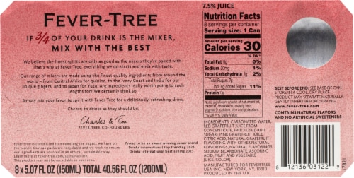 Fever-Tree Sparkling Pink Grapefruit Soda Cans Perspective: bottom