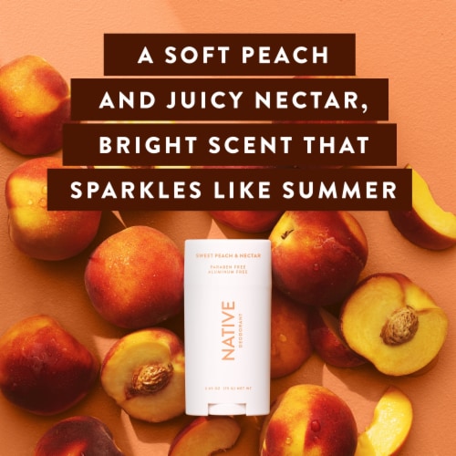 Native Sweet Peach & Nectar Deodorant Perspective: bottom