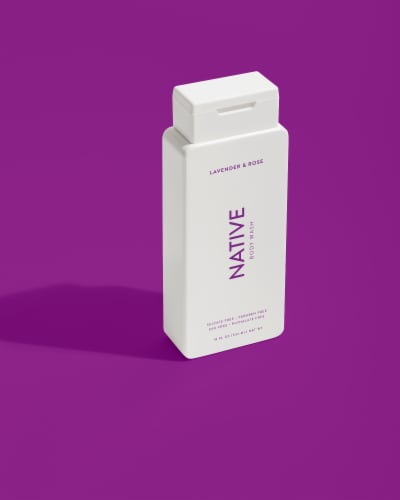 Native Lavender & Rose Body Wash Perspective: bottom