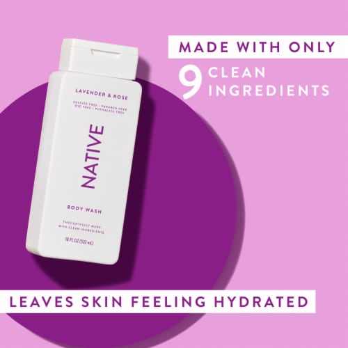 Native Body Wash with Lavendar & Rose Perspective: bottom