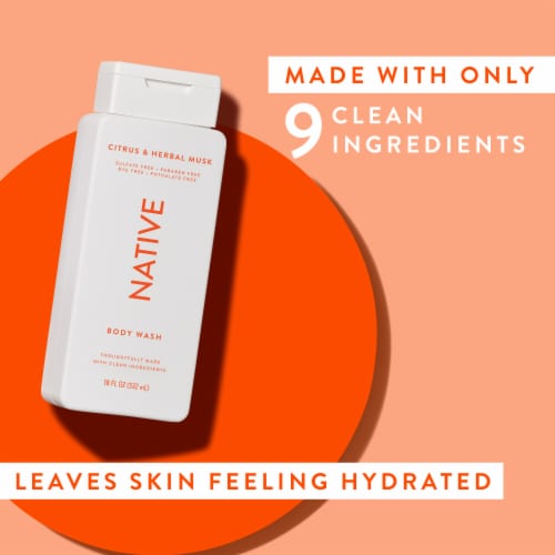 Native Body Wash with Citrus & Herbal Musk Perspective: bottom