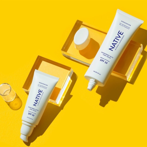 Native Mineral Face Sunscreen Unscented with SPF 30 Perspective: bottom