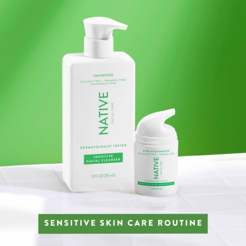 Native Face Wash Unscented for Sensitive Skin Perspective: bottom