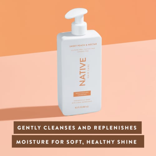 Native Moisturizing Shampoo with Sweet Peach and Nectar, Sulfate Free for Women and Men Perspective: bottom