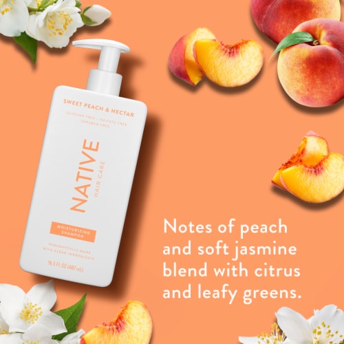 Native Moisturizing Shampoo with Sweet Peach and Nectar, Sulfate Free for Women and Men Perspective: bottom