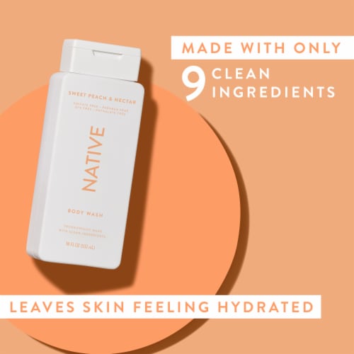Native Body Wash with Sweet Peach And Nectar Perspective: bottom