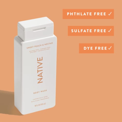 Native Body Wash with Sweet Peach And Nectar Perspective: bottom