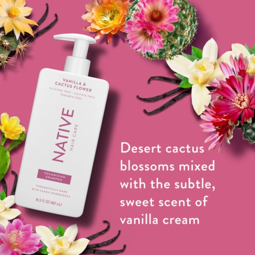 Native Volumizing Shampoo Vanilla & Cactus Flower Scent Perspective: bottom
