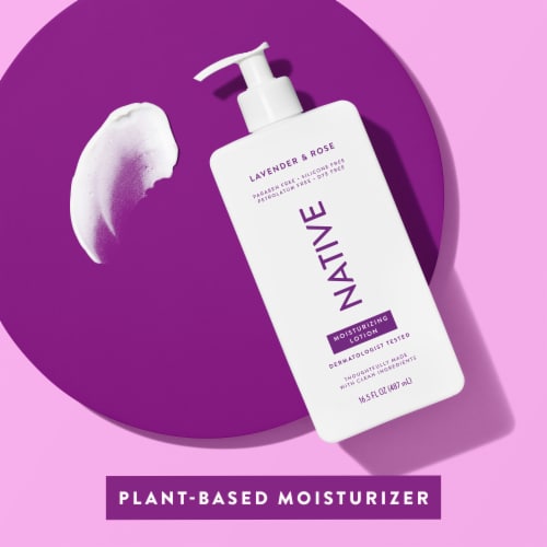 Native Moisturizing Hand & Body Lotion, Lavender & Rose, Silicone Free, for Women and Men, 16.5 oz Perspective: bottom