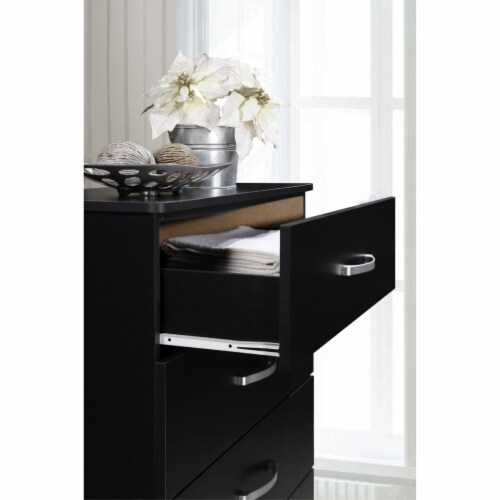 Hodedah 5 Drawer Chest in Black 1 Metro Market