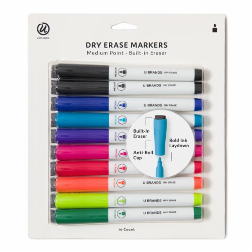 U Brands Medium Point Dry Erase Markers, Office Supplies, Assorted Pastel  Colors