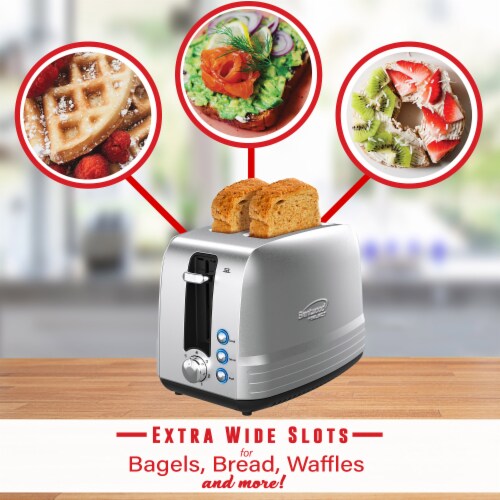 Brentwood Select Extra Wide 2 Slot Stainless Steel Toaster Perspective: bottom