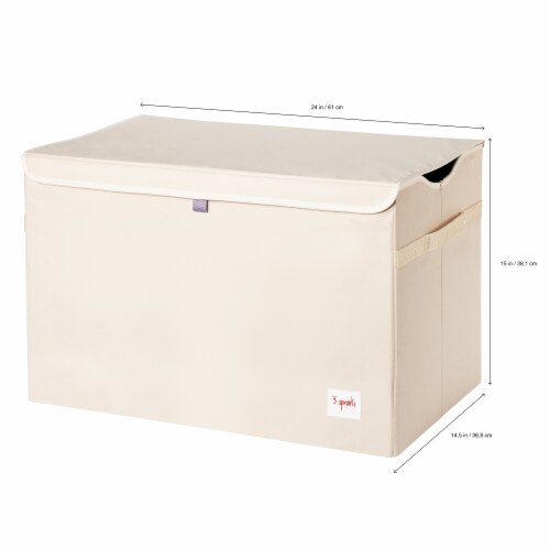 3 Sprouts Kids Toy Chest - Storage Trunk for Boys and Girls Room, Dinosaur Perspective: bottom