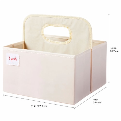 3 Sprouts Portable Polyester Divided Diaper Caddy Organizer for Nursery Rabbit 1 Piece Foods Co
