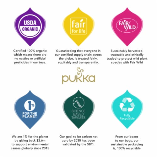Pukka Tumeric Glow Tea Organic Herbal Tea Perspective: bottom